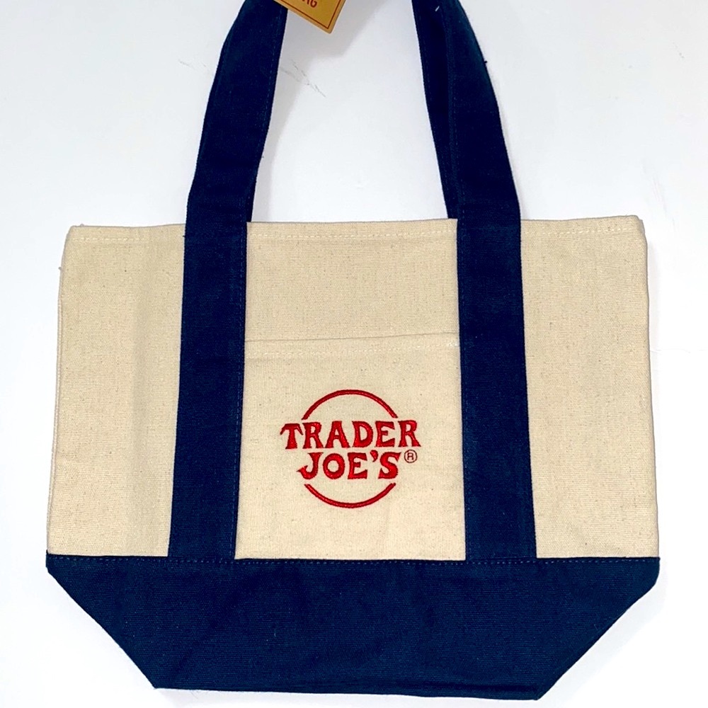 NWT Trader Joe’s MINI Navy Blue Canvas Tote